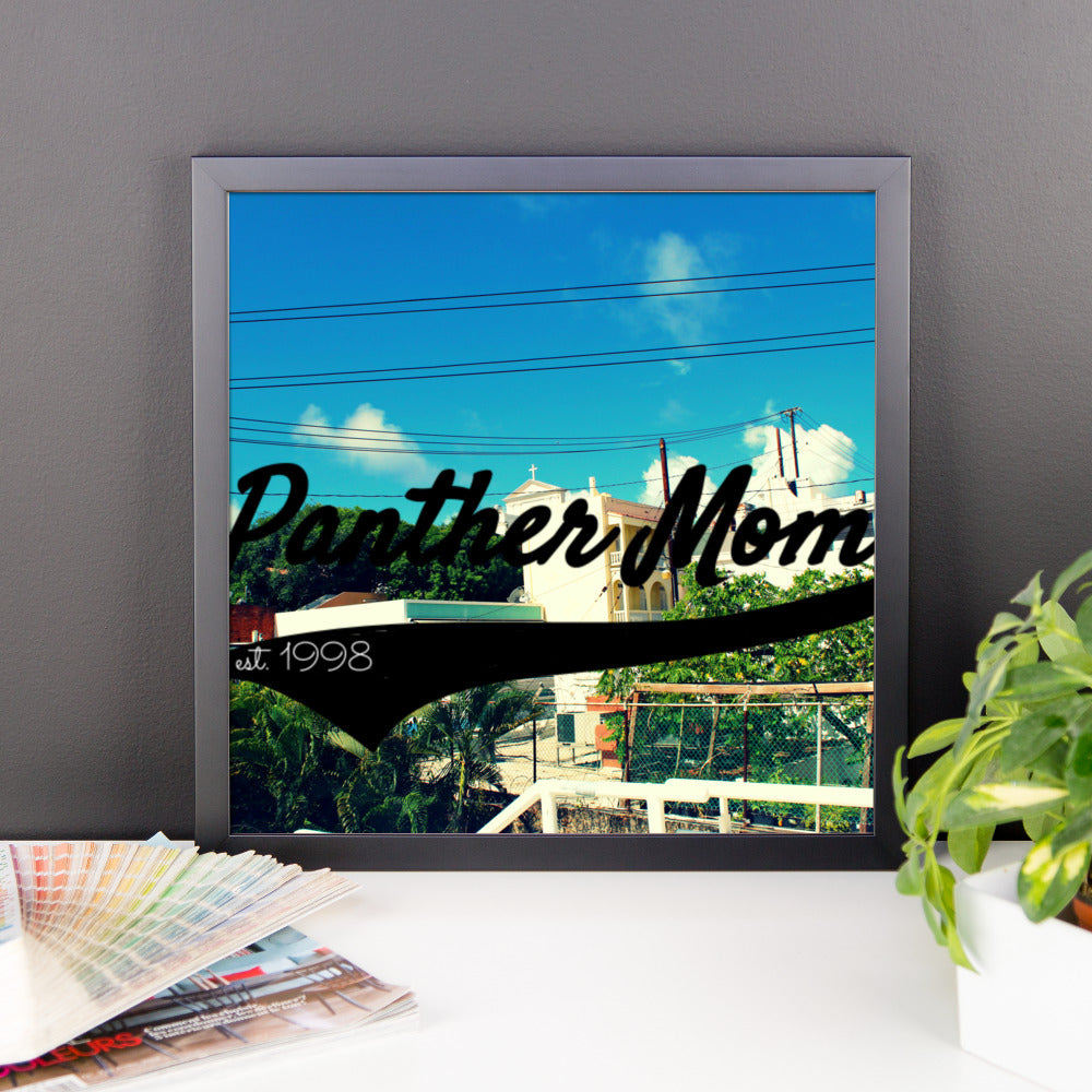 Panther Mom meets Old San Juan Framed Poster